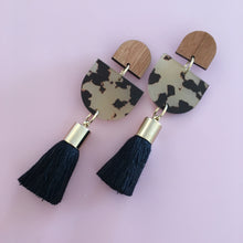 Load image into Gallery viewer, Acrylic Single Drop Tassel Earrings