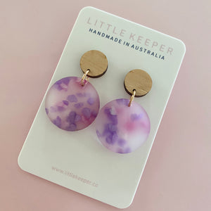 Acrylic Disk Drop Earrings