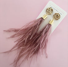 Load image into Gallery viewer, Ostrich Feather Earrings