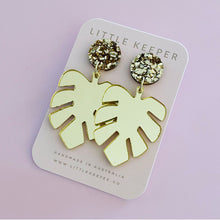 Load image into Gallery viewer, Monstera &amp; Leaf Earrings