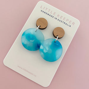 Acrylic Disk Drop Earrings