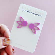 Load image into Gallery viewer, Lotus Mini Statement Studs