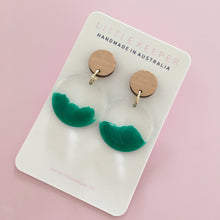 Load image into Gallery viewer, Inked Disk Drop Earrings
