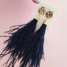 Load image into Gallery viewer, Ostrich Feather Earrings