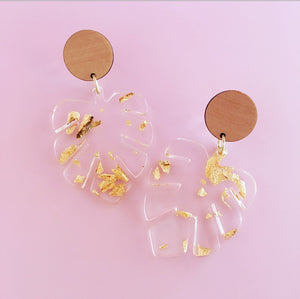 Monstera & Leaf Earrings