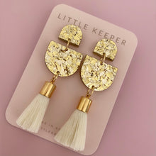 Load image into Gallery viewer, Acrylic Single Drop Tassel Earrings