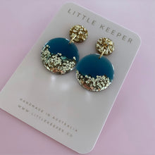 Load image into Gallery viewer, Inked Disk Drop Earrings