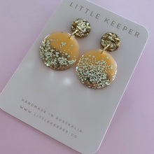 Load image into Gallery viewer, Inked Disk Drop Earrings