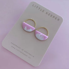 Load image into Gallery viewer, Minimalist Semi Circle inked Studs