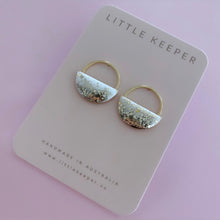 Load image into Gallery viewer, Minimalist Semi Circle inked Studs