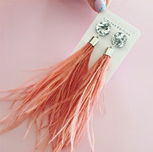 Load image into Gallery viewer, Ostrich Feather Earrings