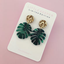 Load image into Gallery viewer, Mini Monstera Earrings