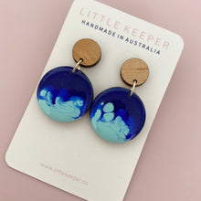 Load image into Gallery viewer, Inked Disk Drop Earrings