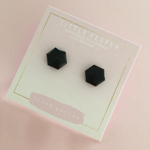 Inked Hexagon Studs