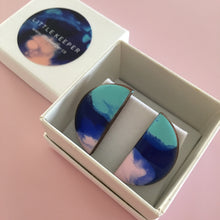 Load image into Gallery viewer, Inked Boxed Semicircle Earrings