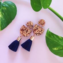Load image into Gallery viewer, Acrylic Single Drop Tassel Earrings