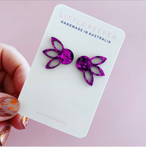 Lotus Mini Statement Studs