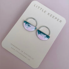 Load image into Gallery viewer, Minimalist Semi Circle inked Studs