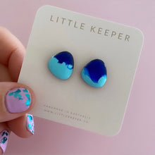 Load image into Gallery viewer, Inked Pebble Studs